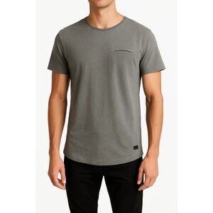 Outpost Makers Gray Pocket Tee Short Sleeve Casual Modern Fit‎ Mens Size S